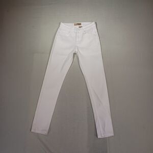 Hybrid & Company Jeans Women's Size L White Stretch Skinny Ankle Summer Indie